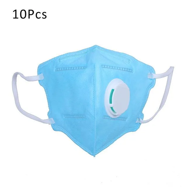 10 PCS KN95 Mouth Mask Dust Respirator Washable Cover Cotton Unisex Mouth Muffle for Allergy/Asthma/Travel