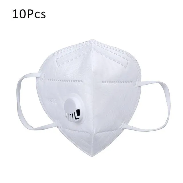 10 PCS KN95 Mouth Mask Dust Respirator Washable Cover Cotton Unisex Mouth Muffle for Allergy/Asthma/Travel
