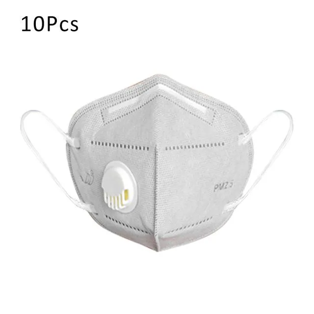 10 PCS KN95 Mouth Mask Dust Respirator Washable Cover Cotton Unisex Mouth Muffle for Allergy/Asthma/Travel