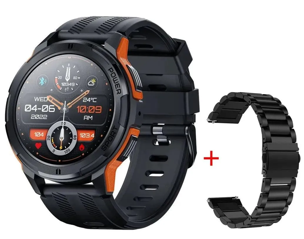 2024 All-Weather AMOLED Smartwatch with Advanced Health Tracking and Bluetooth Sync for iOS and Android
