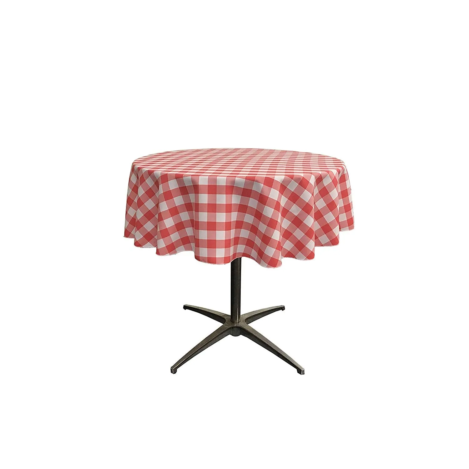 42" ROUND TABLECLOTH POLYESTER CHECKERED