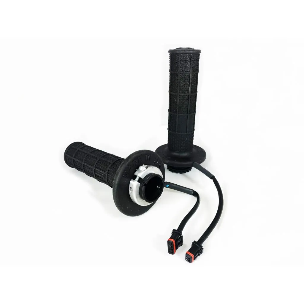 AME Full Waffle Lock-On Moto Heated Grips