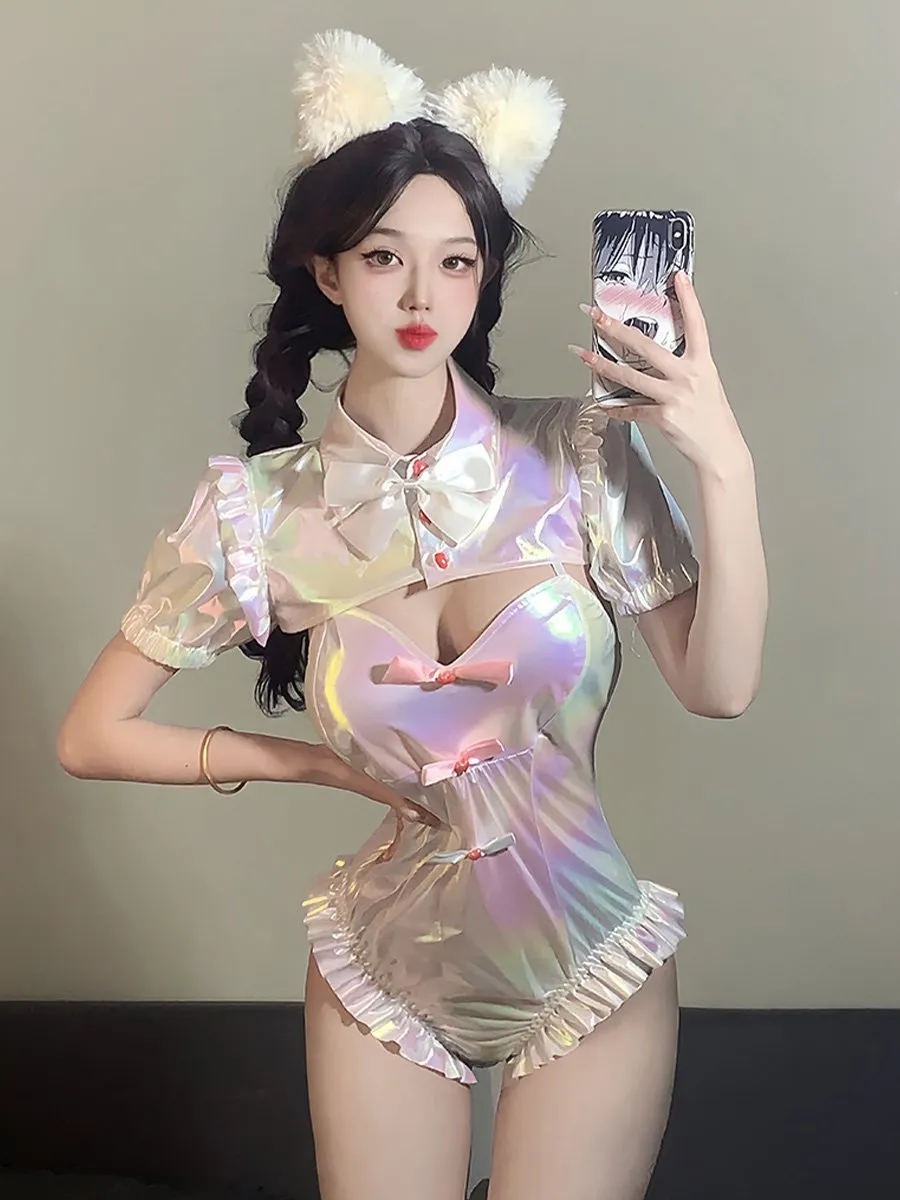 Anime Reflective One Piece Swimsuit