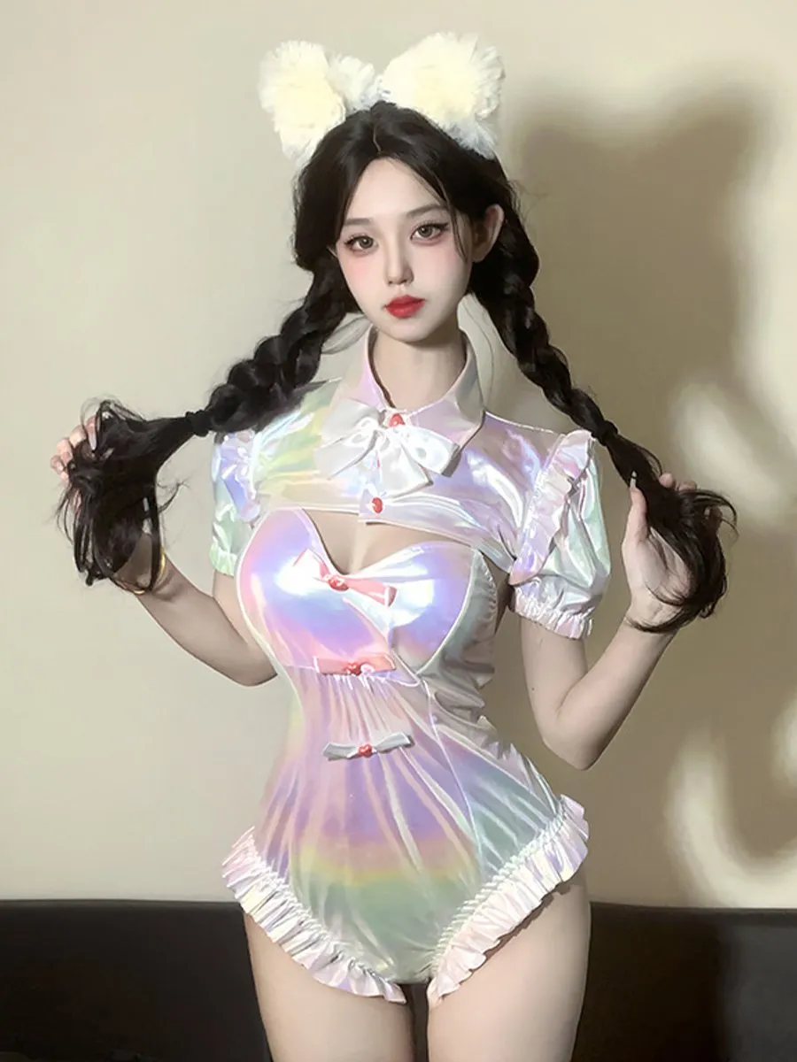Anime Reflective One Piece Swimsuit