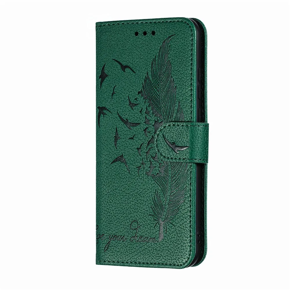 Anymob Huawei Honor Red Leather Case Flip Wallet Cover Phone Cover Protection