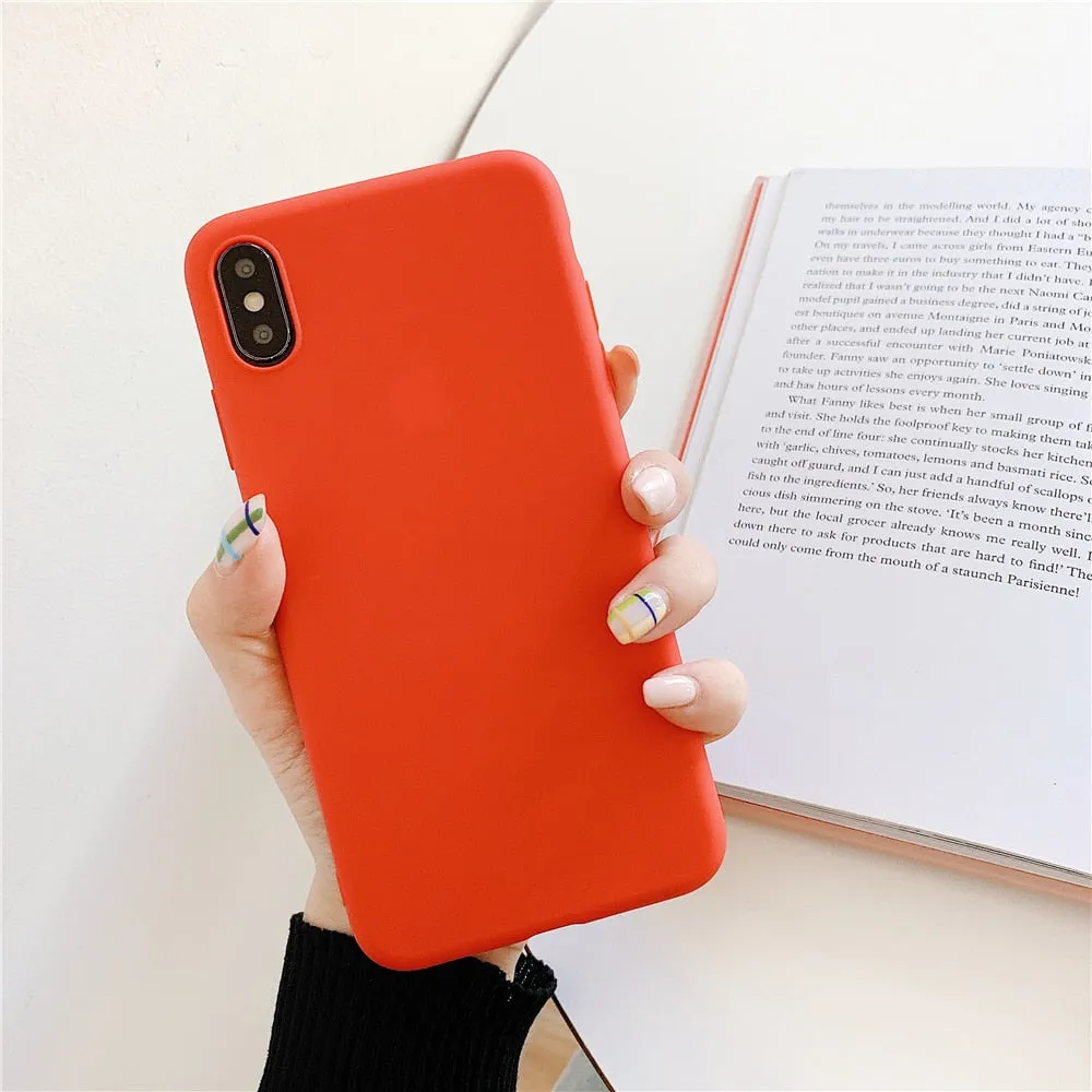 Anymob iPhone Brown Candy Color Silicone Phone Case Soft TPU Back Cases Cover