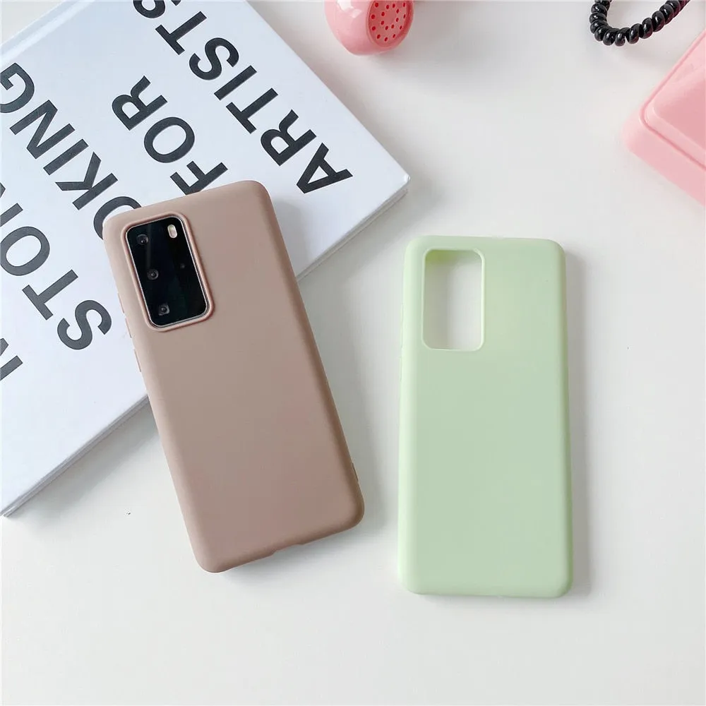 Anymob Samsung Gray Candy Color Phone Case Silicone Back Cover