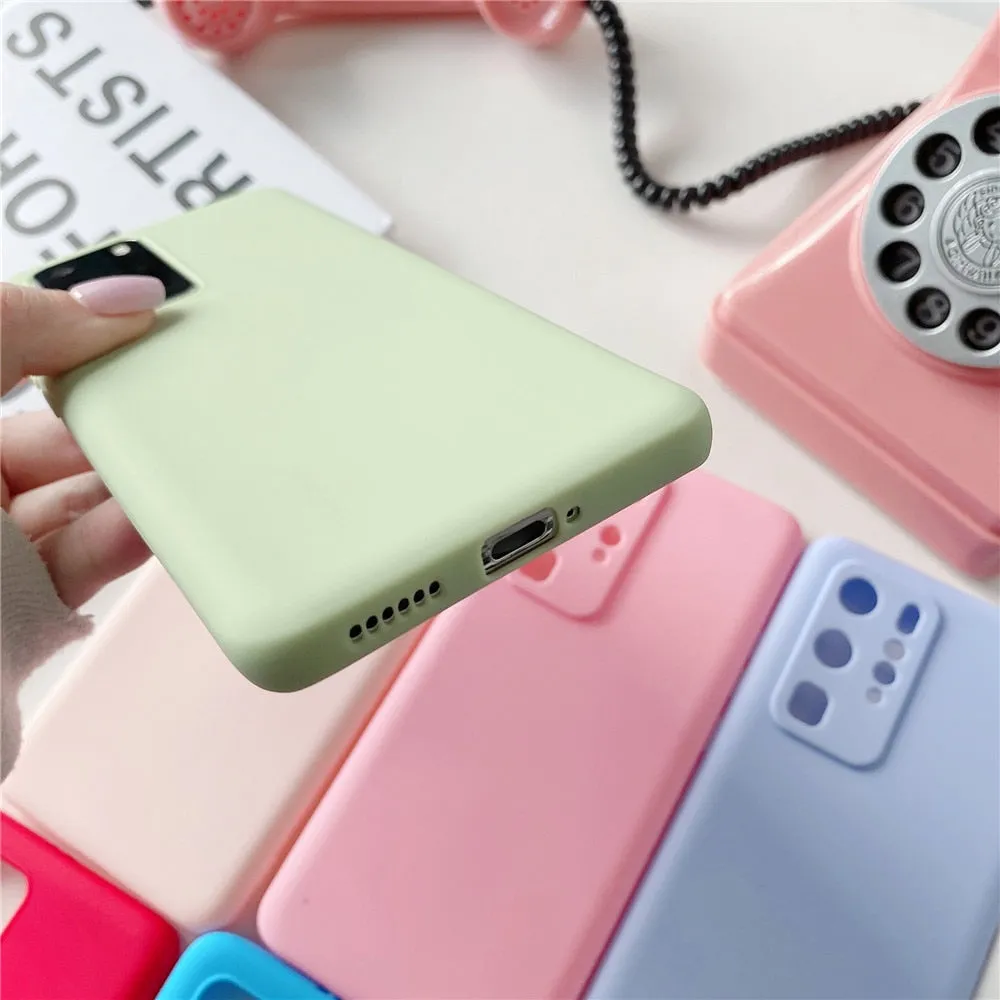 Anymob Samsung Gray Candy Color Phone Case Silicone Back Cover