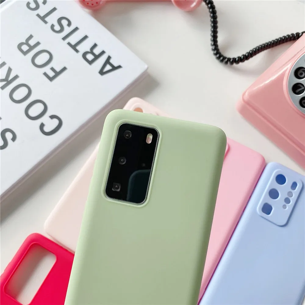 Anymob Samsung Gray Candy Color Phone Case Silicone Back Cover