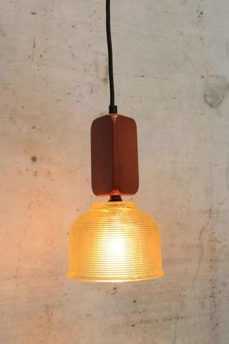 Chapman Glass Woodtop Pendant