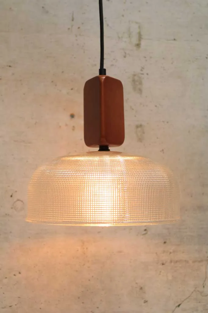 Chapman Glass Woodtop Pendant
