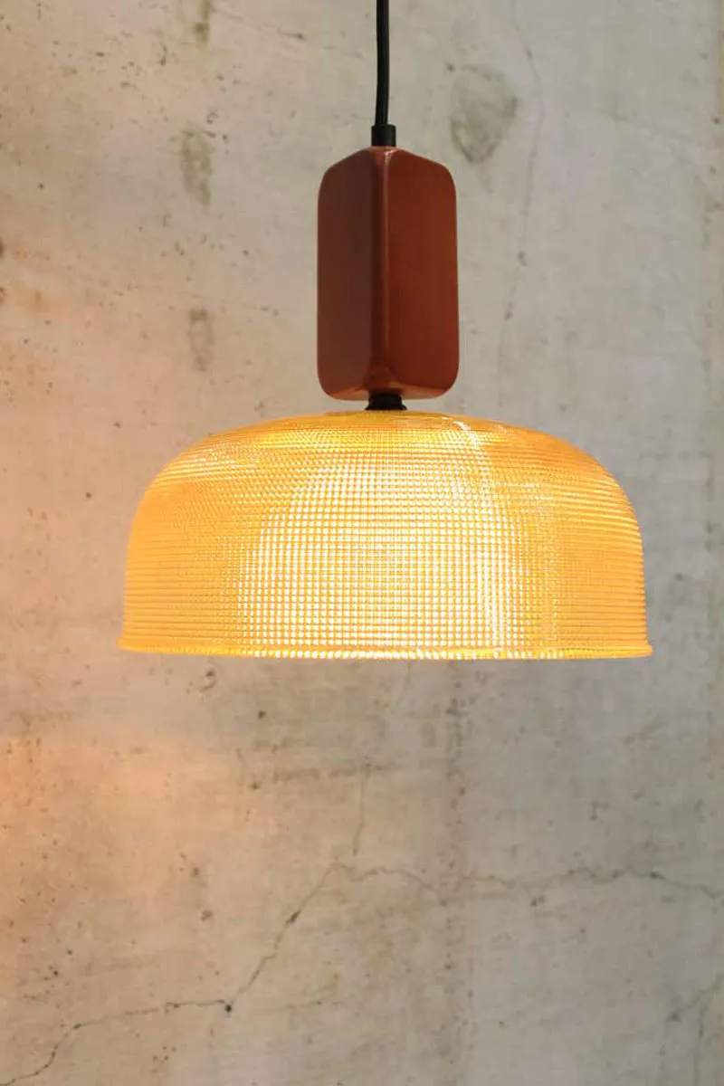Chapman Glass Woodtop Pendant