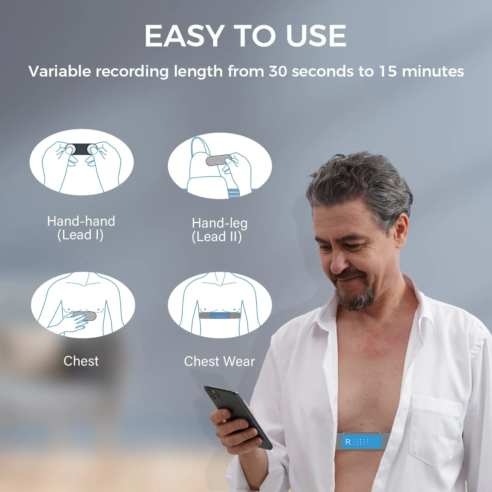 DuoEK Portable ECG Heart Rate Monitor