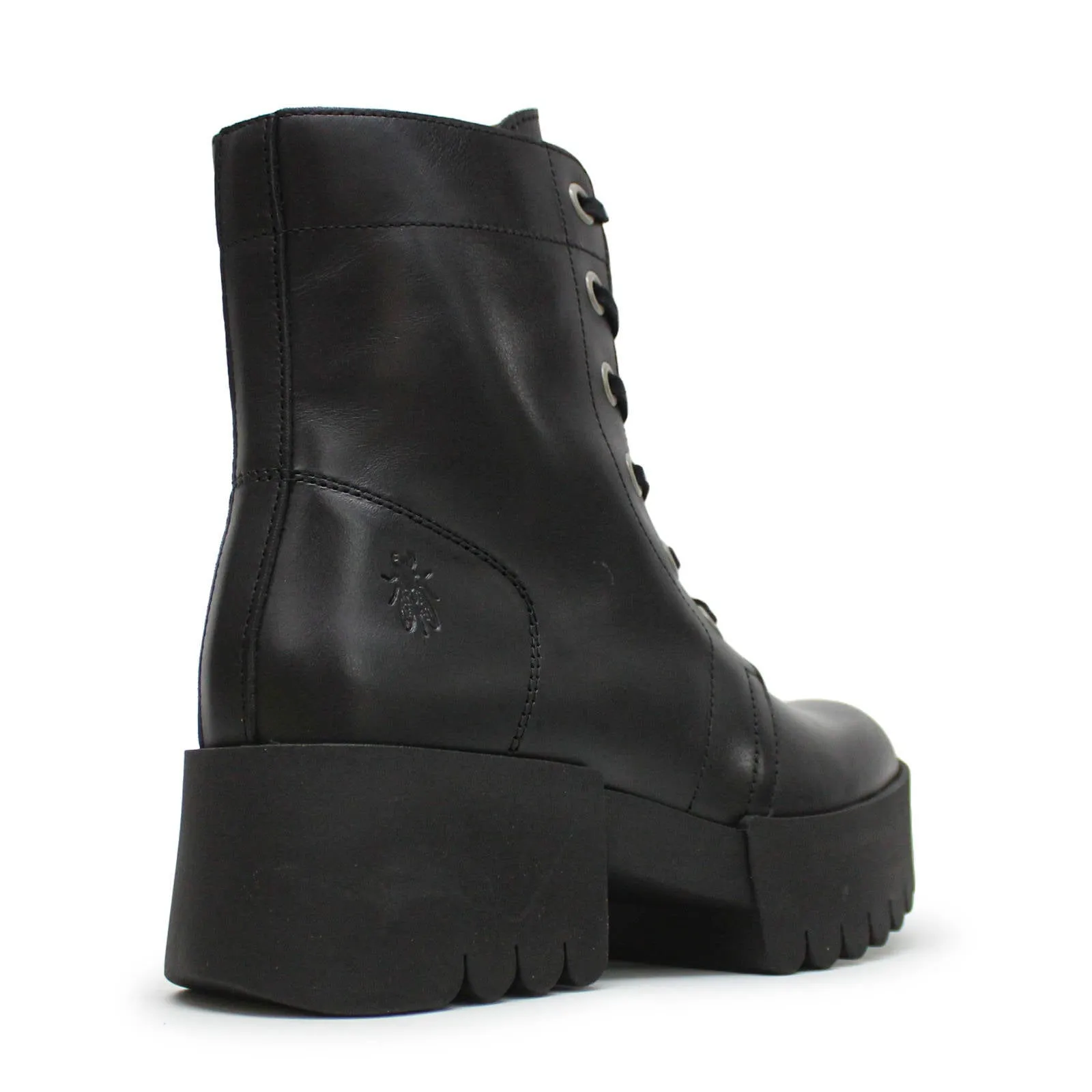 ELVU140FLY Rug Leather Women's Ankle Boots