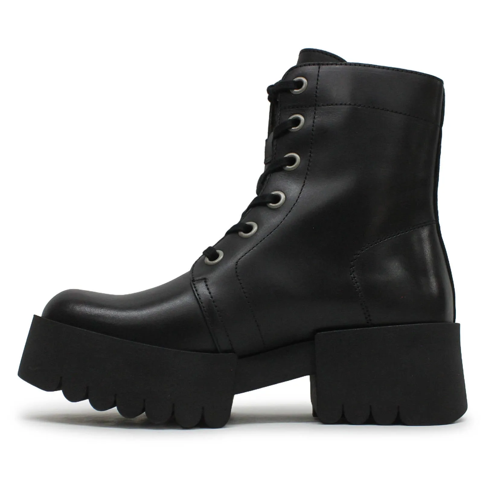 ELVU140FLY Rug Leather Women's Ankle Boots
