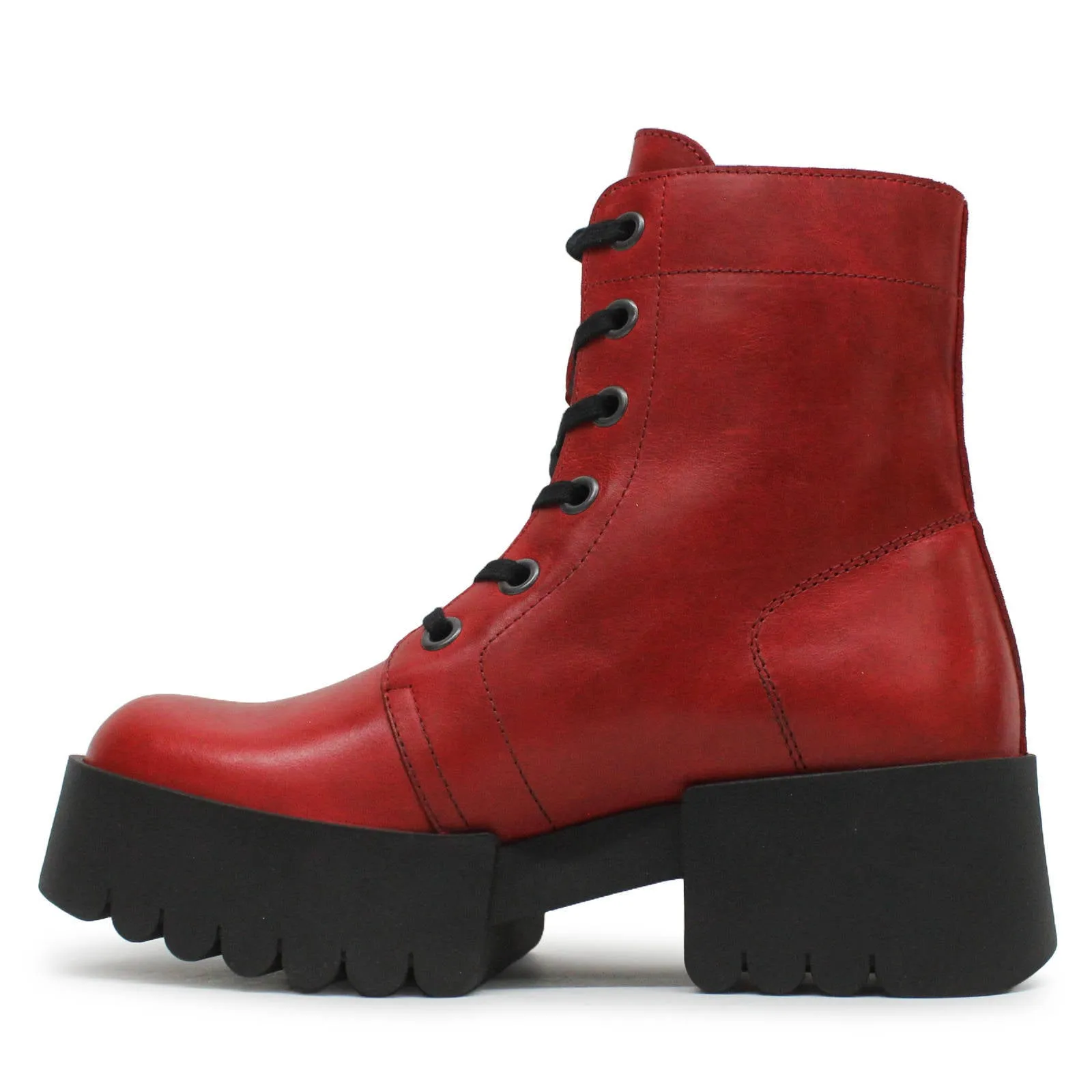 ELVU140FLY Rug Leather Women's Ankle Boots