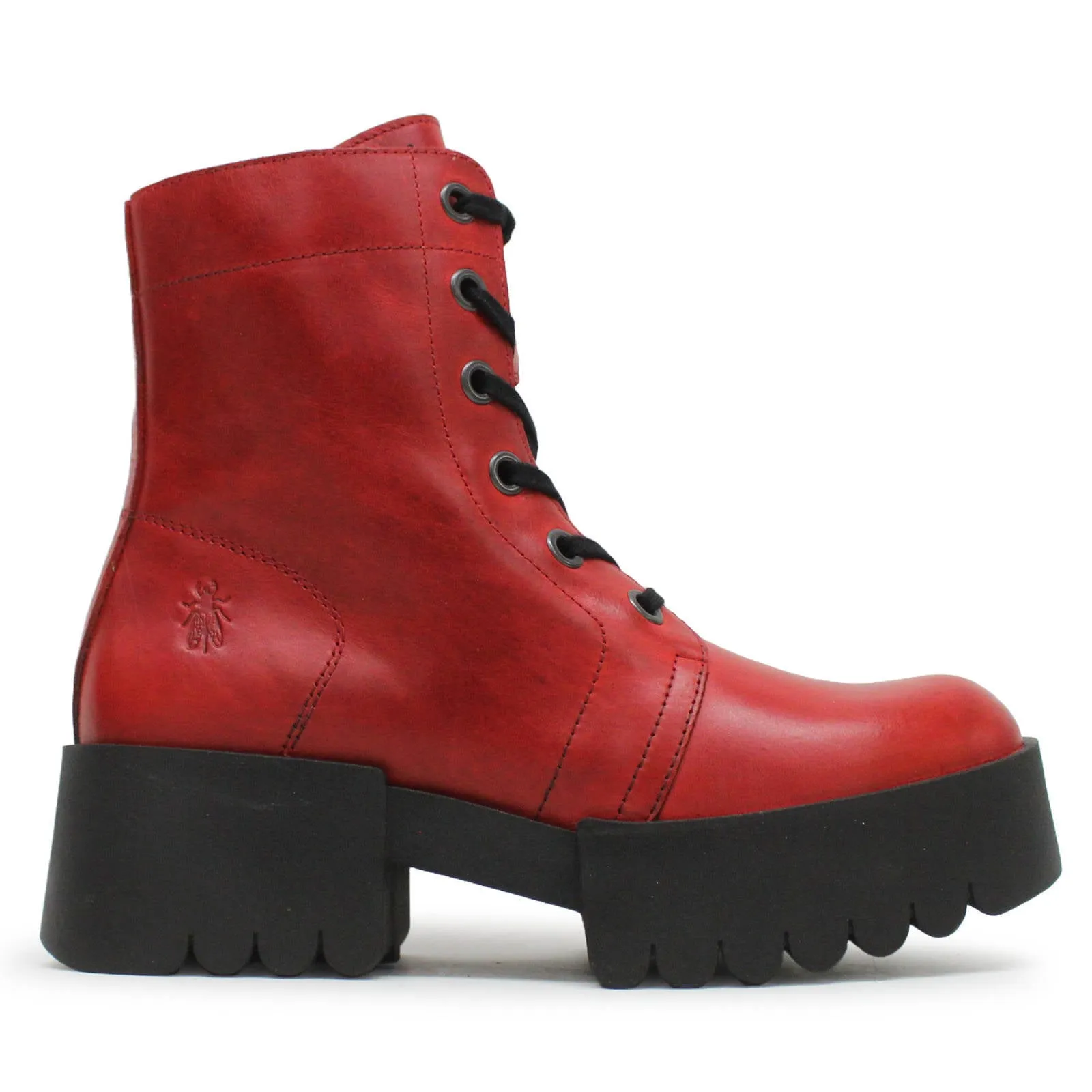 ELVU140FLY Rug Leather Women's Ankle Boots