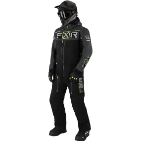 FXR Mens Maverick F.A.S.T. Insulated Monosuit Black/Charcoal/HiVis