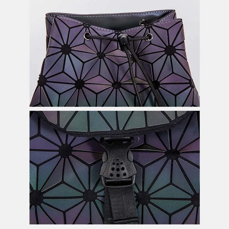 Geometric Luminous Backpack Reflective Bag