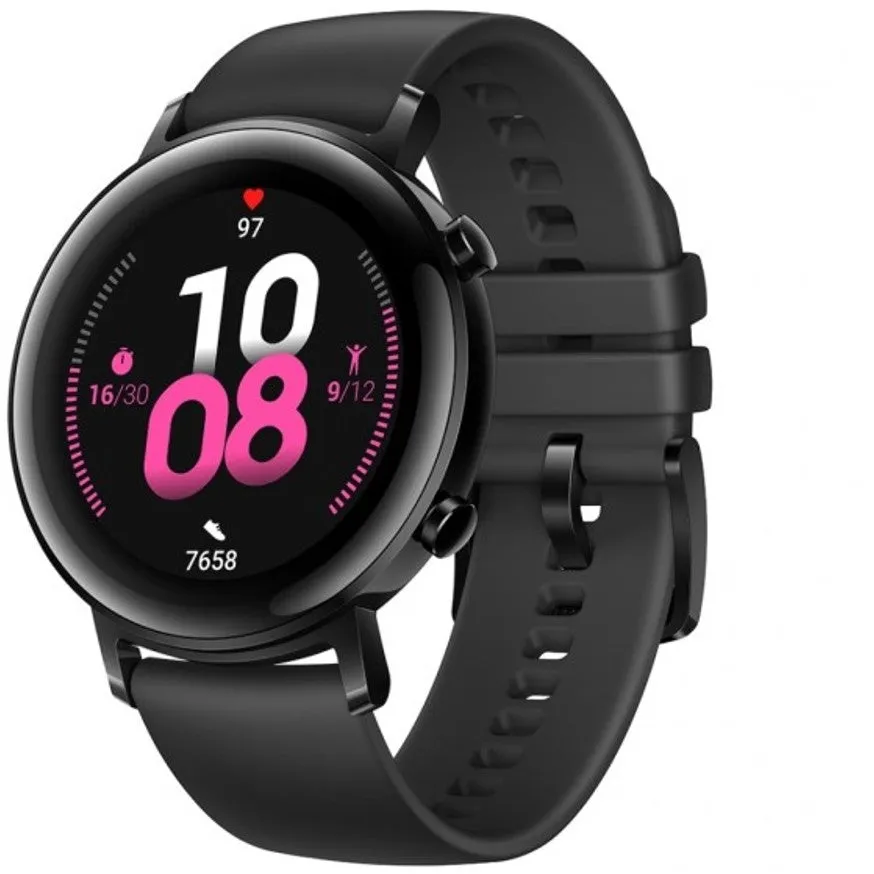 Huawei Watch GT 2 Sport (Bluetooth, 42mm, Black Silicone Strap, Special Import)