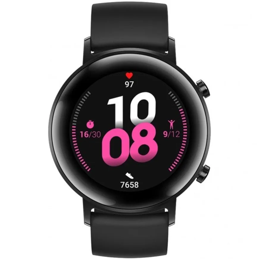 Huawei Watch GT 2 Sport (Bluetooth, 42mm, Black Silicone Strap, Special Import)