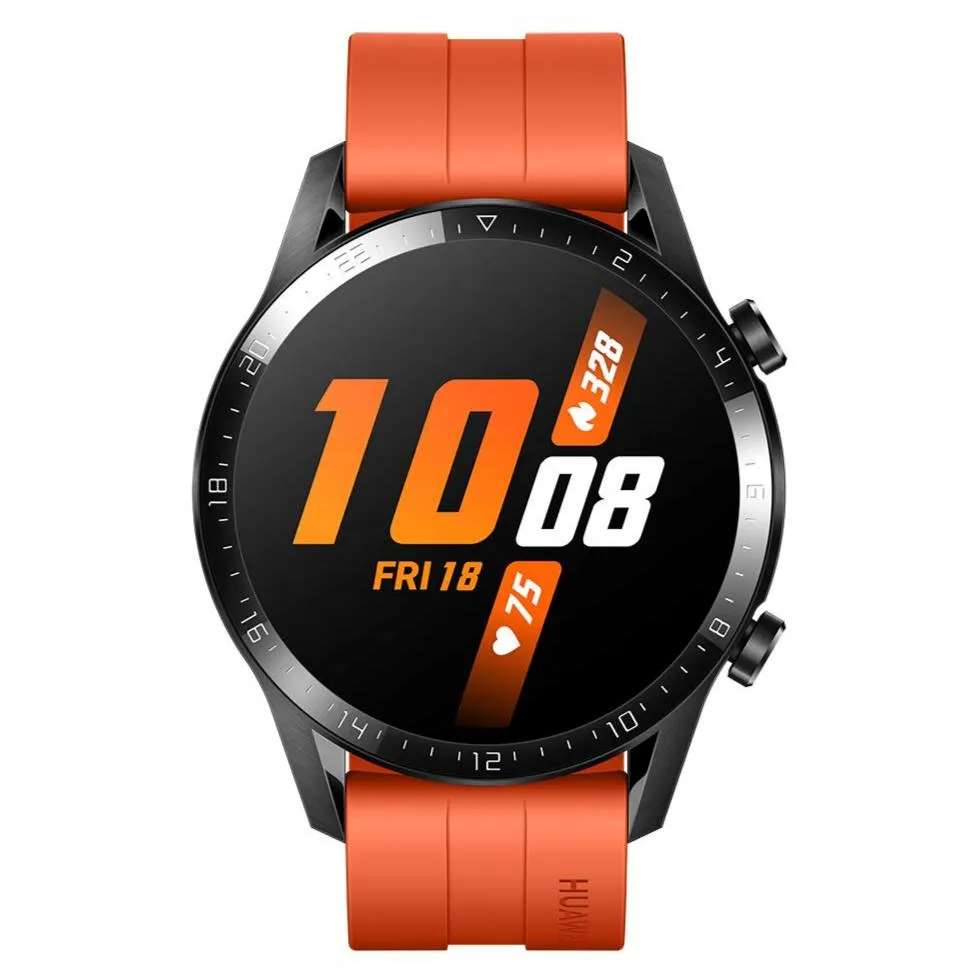 Huawei Watch GT 2 Sport (Bluetooth, 46mm, Orange Strap, Special Import)