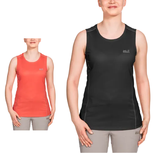 Jack Wolfskin Womens Singlet Top Sleeveless Active Sports Gym Running