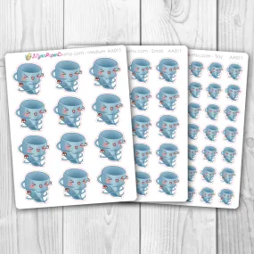 Kawaii Tornado Weather Stickers | AA011