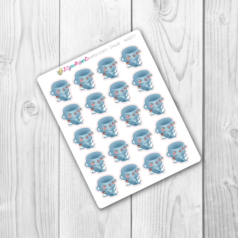Kawaii Tornado Weather Stickers | AA011