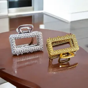 Metal Rectangular Hair Claw Clips for Women