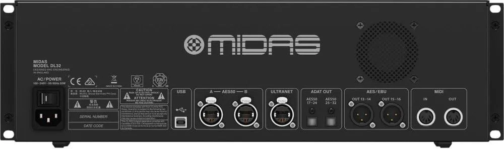 Midas DL32 32-input / 16-output Stage Box