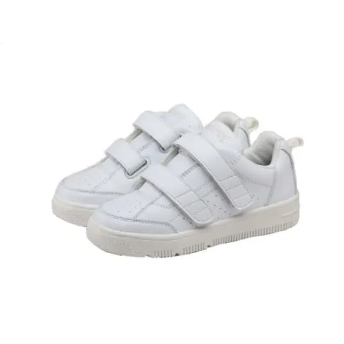 Mt. Emey 2603-V White -  Children Straight Last Athletic Shoes with Elastic Laces