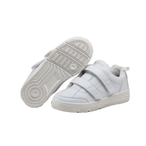 Mt. Emey 2603-V White -  Children Straight Last Athletic Shoes with Elastic Laces