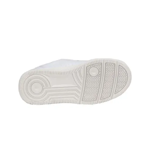 Mt. Emey 2603-V White -  Children Straight Last Athletic Shoes with Elastic Laces