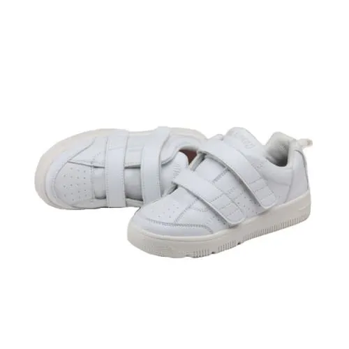 Mt. Emey 2603-V White -  Children Straight Last Athletic Shoes with Elastic Laces