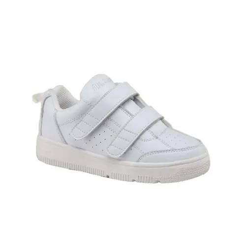 Mt. Emey 2603-V White -  Children Straight Last Athletic Shoes with Elastic Laces