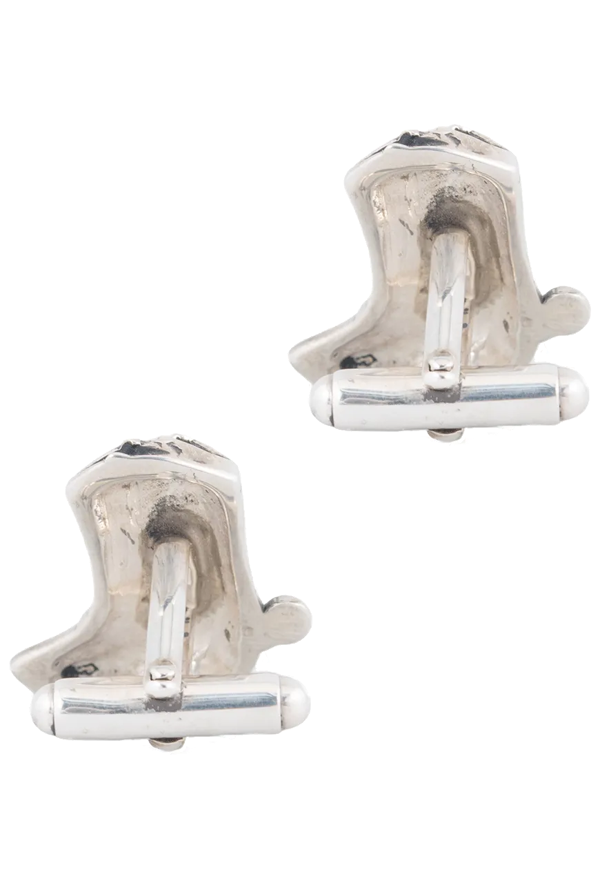 Pinto Ranch Silver Boot Cufflinks