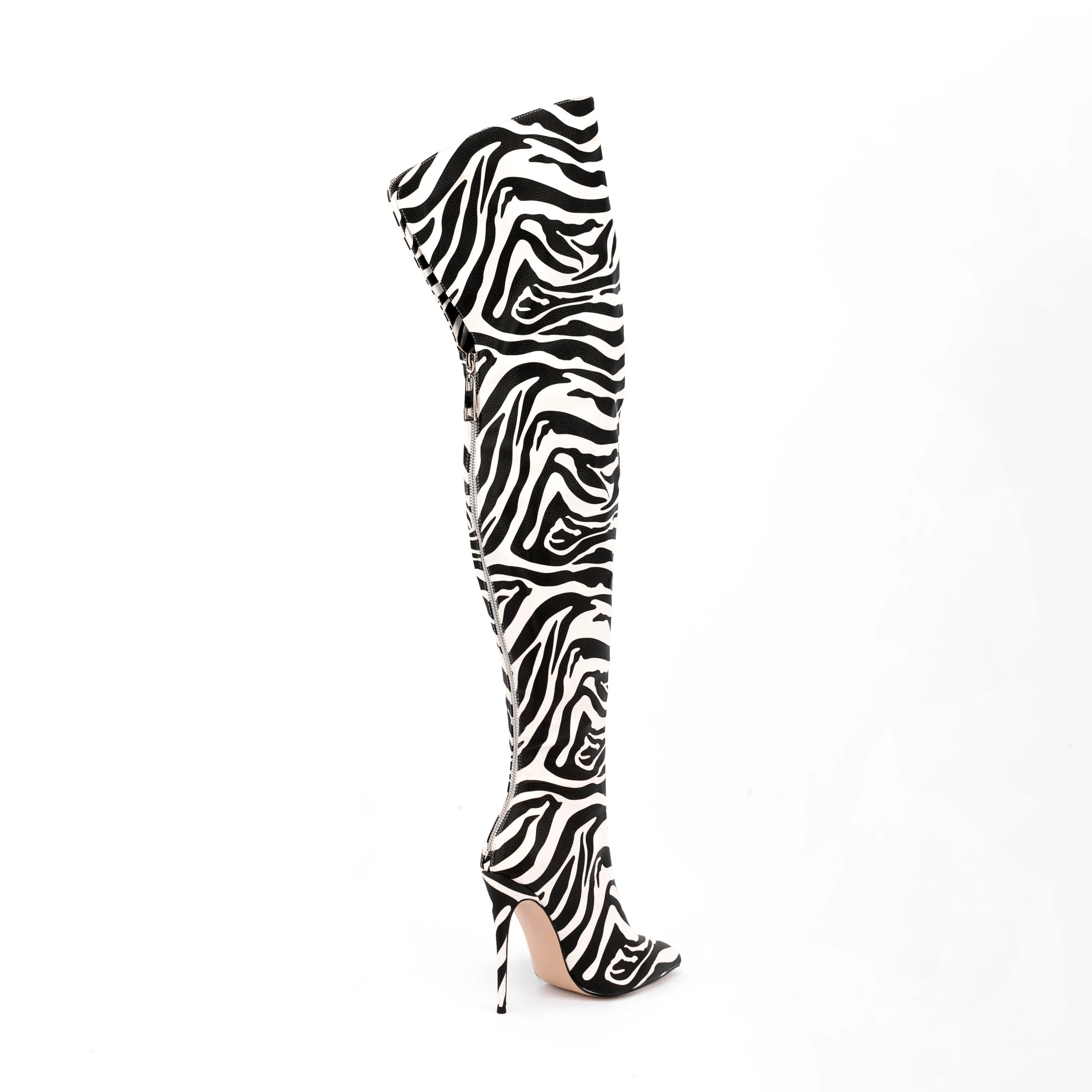 Pointed Toe Stiletto High Heels Over Knee Thigh High Boots