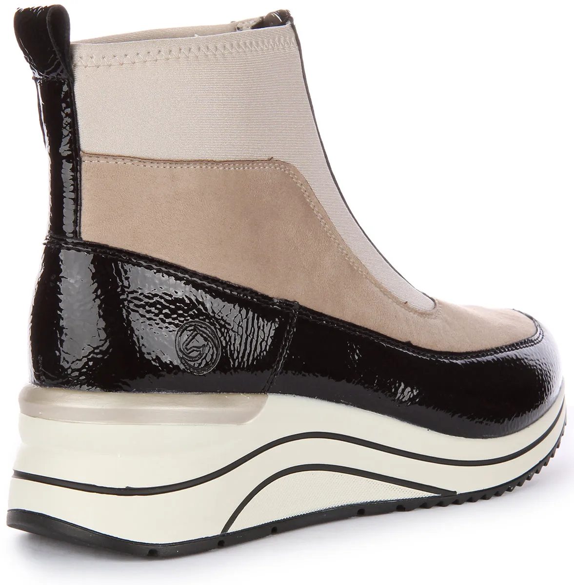 Remonte Dot71-60 Font Zip Boot In Beige For Women