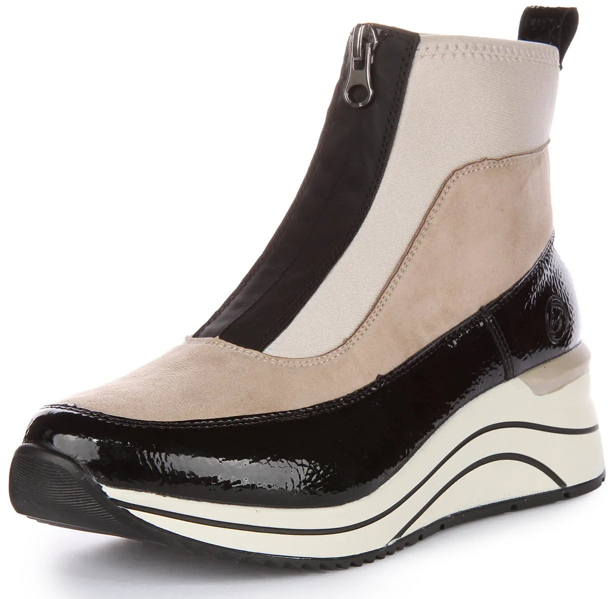 Remonte Dot71-60 Font Zip Boot In Beige For Women