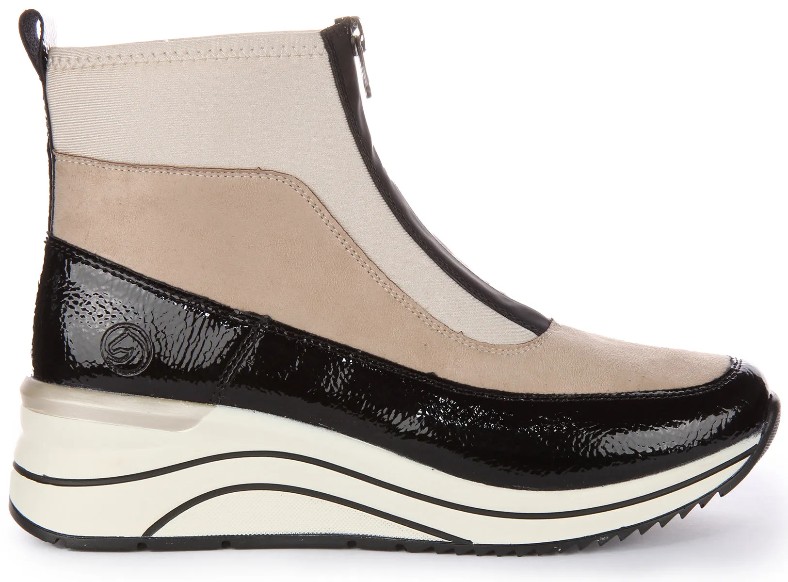 Remonte Dot71-60 Font Zip Boot In Beige For Women