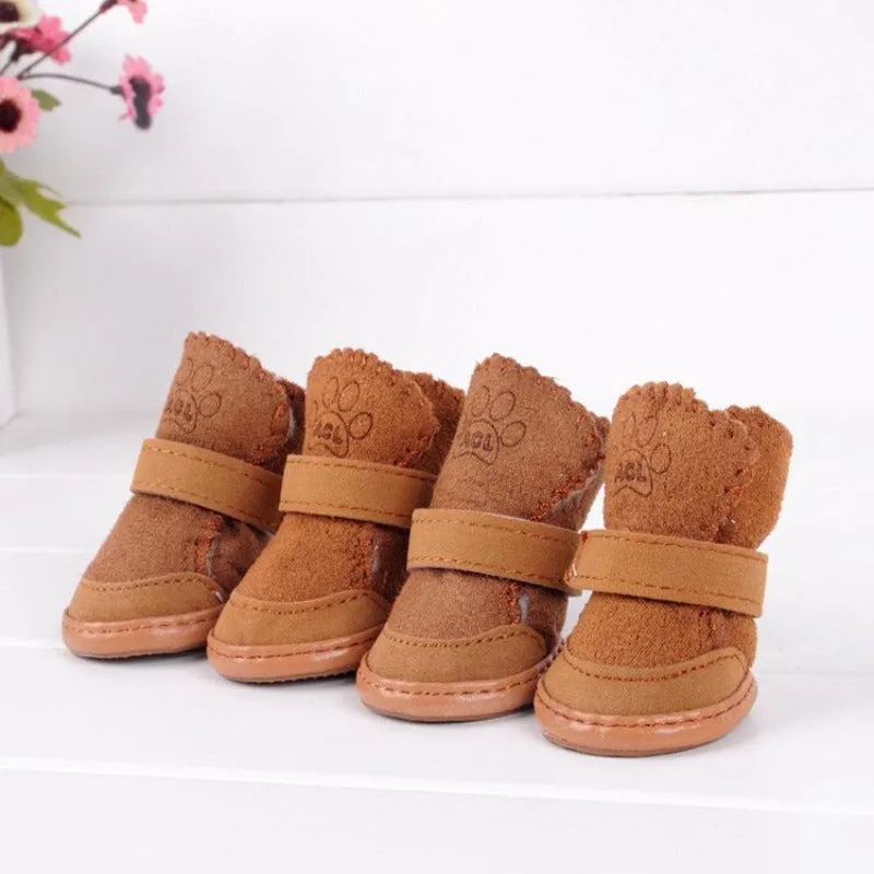 Soft Bottom Snow Boots For Small Dogs