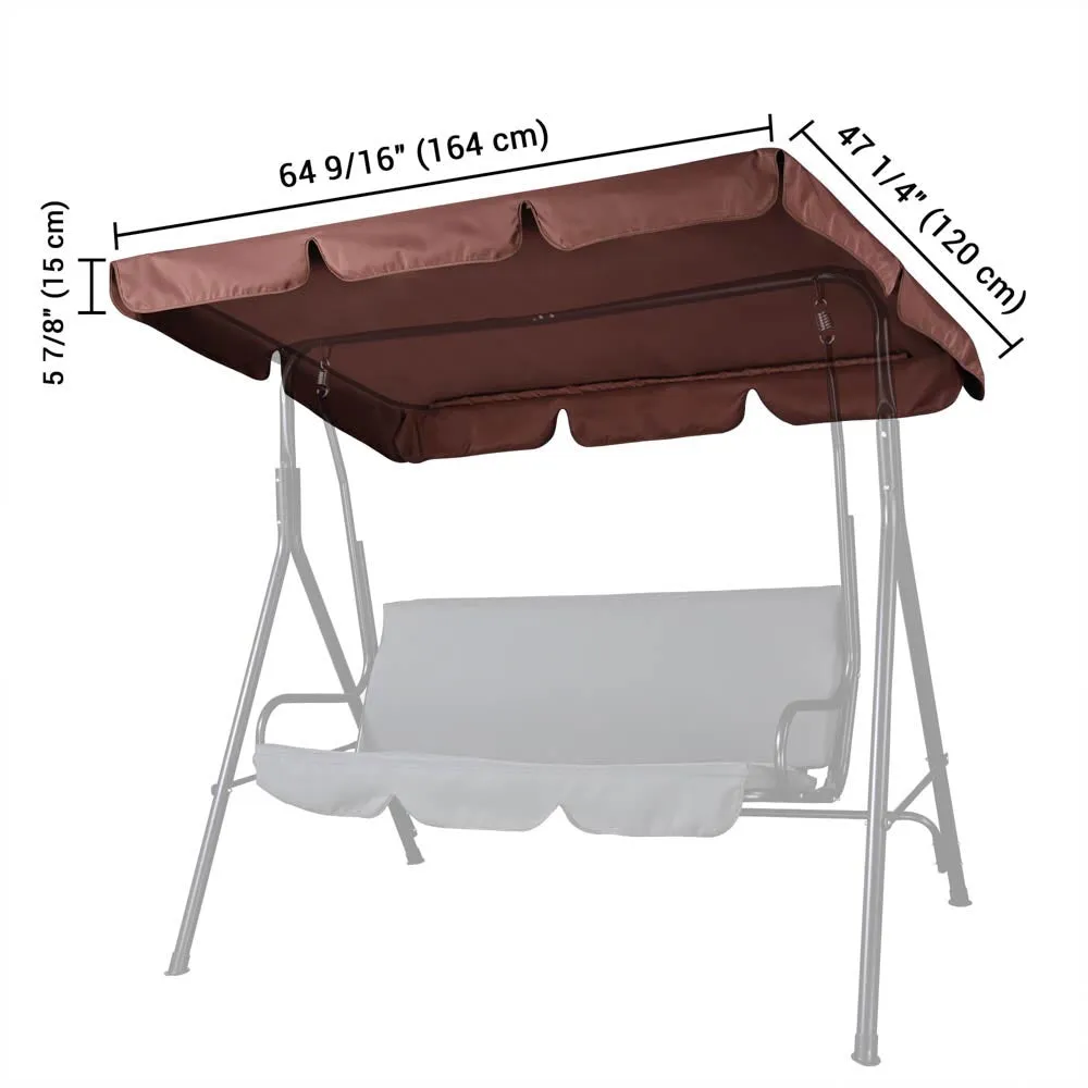 TheLAShop Outdoor Patio Swing Canopy Replacement 65x47in
