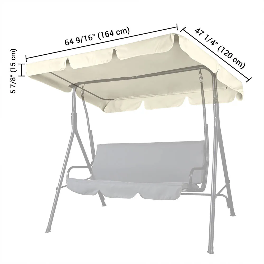 TheLAShop Outdoor Patio Swing Canopy Replacement 65x47in