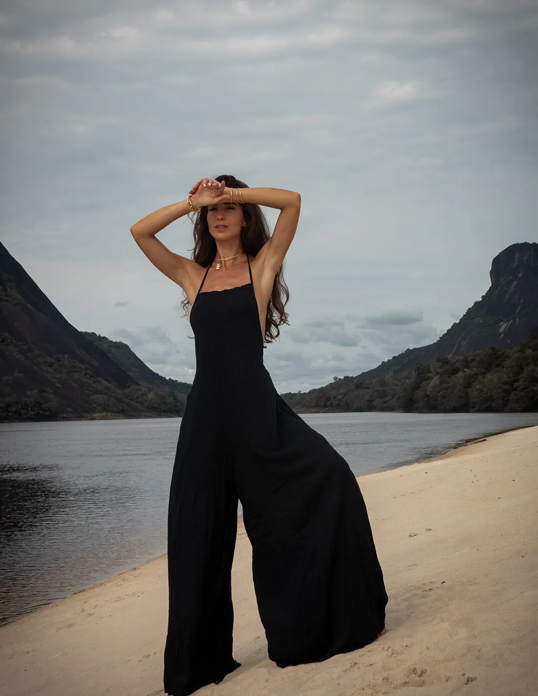 Trail Romper Black