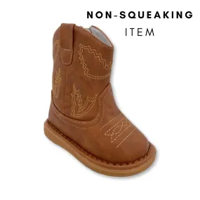 Western Brown Boot (NON-SQUEAKING)