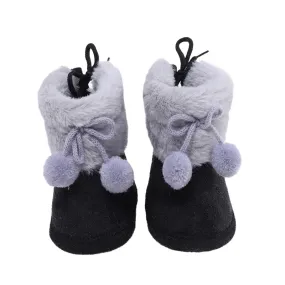 Winter Warm Soft Sole Fluffy Lace up Boots